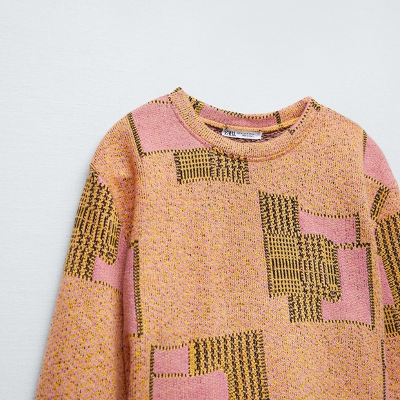 SHORT JACQUARD SWEATER - Picture 2 of 9